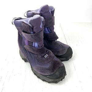 L.L. Bean Girls Winter Boots Size 3 Purple Hook Loop Closure